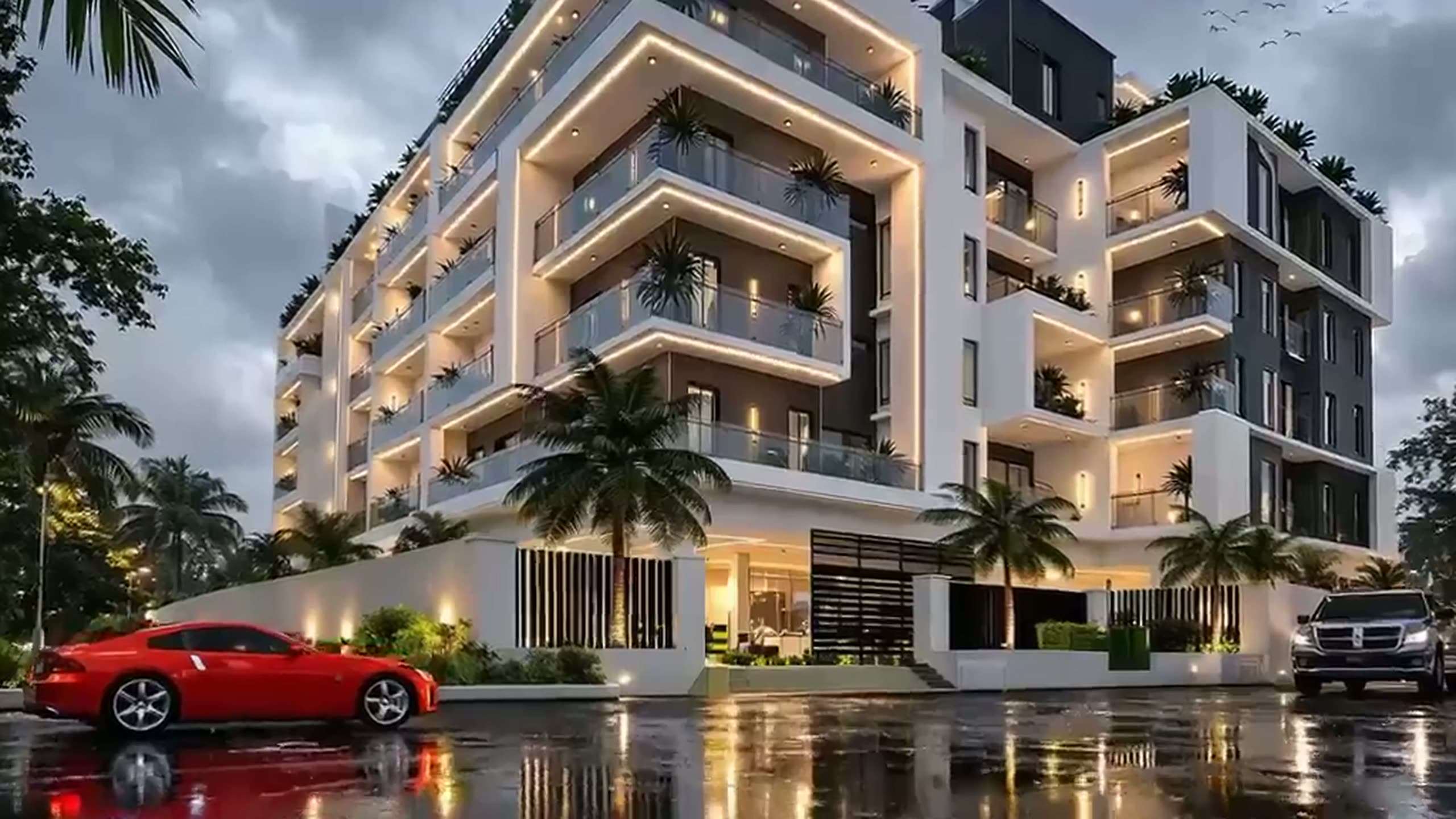 Frankfurt by Dukiya — luxury apartments at dusk